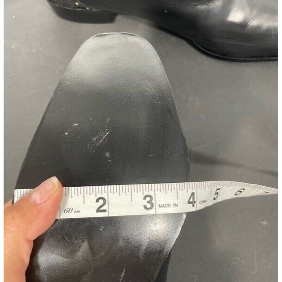 POUR LA VICTOIRE Bootie Janna Black Leather Ankle Zipper Square Studded Size 10 - Picture 13 of 13